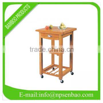 bamboo kitchen trolley