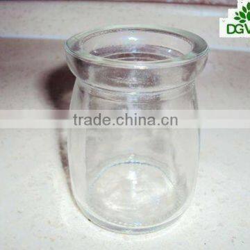 Clear transparent glass cup