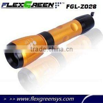 18650 battery zoom function Q5 LED copper flashlight