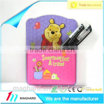 Trade assurance custom cartoon magnetic PVC pocket for fridge