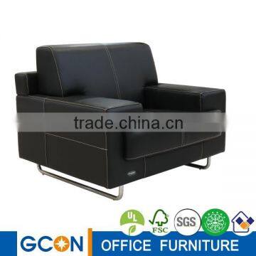 metal frame high quality pu/ lether one seat office sofa