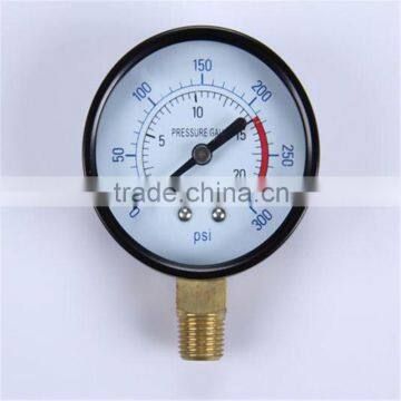 Durable Light Weight Easy To Read Clear 3" 4" Use No Oil Pressure Gauge