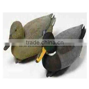 High Quality Double Plastic Flcoking Mallard 15.5" Hunting Duck Decoy