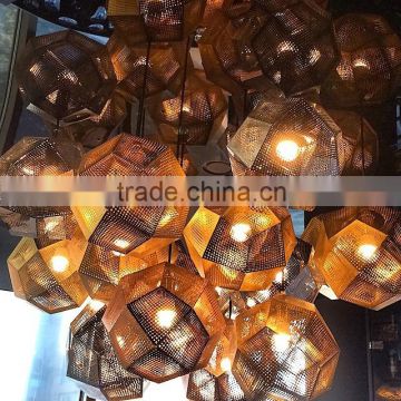 Gold Etch Web Hanging Lights with Stainless steel Material for Bedroom Decorative