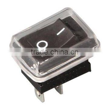 2pins 3pins On-off 6A 250V AC Power Socket Rocker Switch Waterproof Cover Mini Rocker Switch KCD1-101A photo-2
