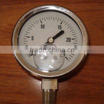 Hot sale liquid filled all stainless steel pressure gauge