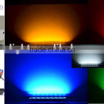 RGBWA good color mixing indoor wall washer light 72x3w