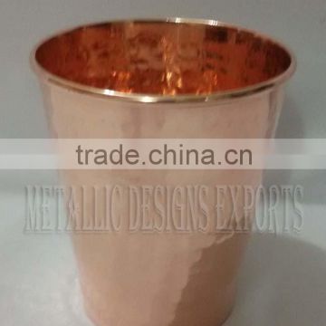 Copper Hammered Drinking Glass