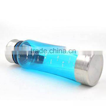 Blue Color BPA Free 650ML Plastic Water Bottle With Metal Lid photo-5