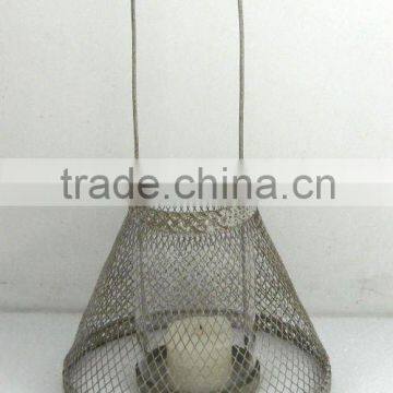 hanging metal candle holder w/lamped cover