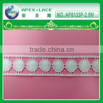 Polyester/milk silk lace trim AP8133P