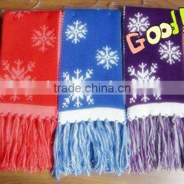 Acrylic double-sided scarf-snow