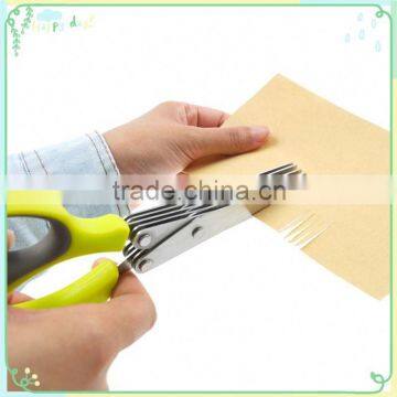 Vegetable Scissors With Anti-Slip Silicone Coated On The Handle Multi-Blade Herb Scissors photo-5