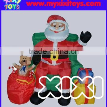 outdoor Christmas decoration inflatable santa in chair