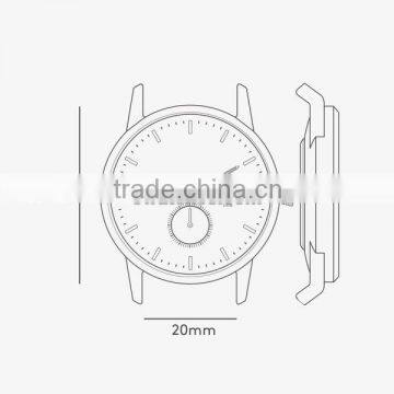 Fashion Style Charm Unisex Watch Changeable Genuine Leather Strap Watch Japan Movement Quartz Sub Dial Watch Small Seconds Watch photo-5