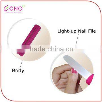 Hot Pink LED Light-up Glass Nail File photo-4