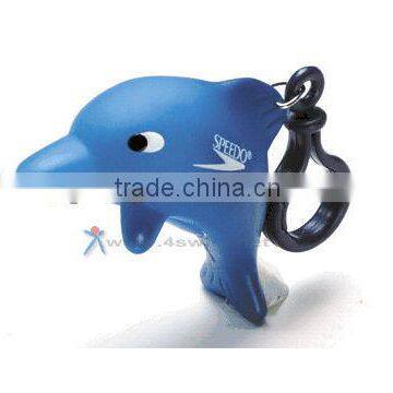 top quality hot selling anti-stress PU foam dolphin keychain