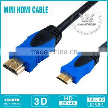 Mini HDMI Cable gold plated With Two Color molding type