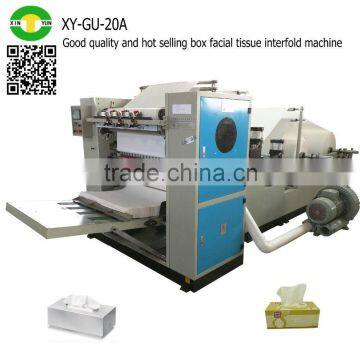 Good quality and hot selling box facial tissue interfold machine