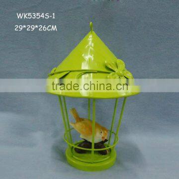 Fashion design resin bird cheap stainless decorative lanterns