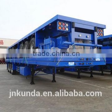 China high quality tri axle 40 feet transport flatbed trailer with FUWA axle