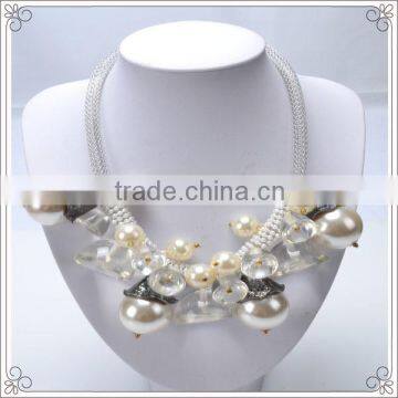 New Style Different Design Pearl Necklace With Silver Plated Chain