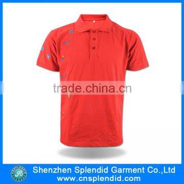 custom high quality printed pique polo t shirt for men