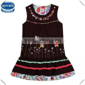 (H5972) 2-6y 2 colors nova kids sleeveless baby dresses high quality corduroy toddler dress childrens' frocks