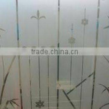 2016 hotsale decorative glass/acid etched glass for building