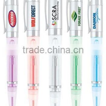 Metallic Silver Accent Light-Up Pen