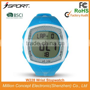 Multi-Color Professional Wrist Large Display Stopwatch with Backlight