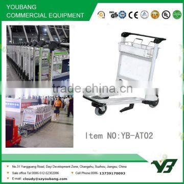 2015 New 3 wheels 6063 aluminum alloy airport hand cart with brake (YB-AT02)