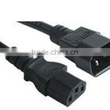 International standard IEC C13 to IEC C14 power cord