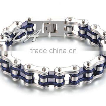 wholesale YM093 jewelry stainless steel colorful biker chain bracelet stainless steel heavy bracelets