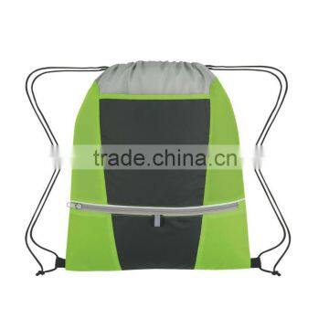 Zip-N-Go Drawstring Backpack-Lime Green