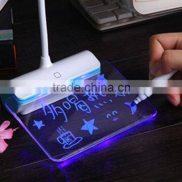 Rechargeable 360 Degree Twist Hose Desk Lamp With Luminous Message Boards