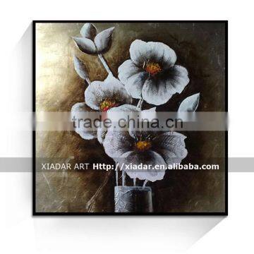 wall decor fabric flower painting designs