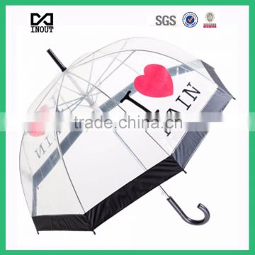 cheap 23 inch fashion design promotion transparent umbrella