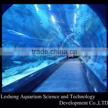 Acrylic Tunnel in Public Aquariums with Various Radian