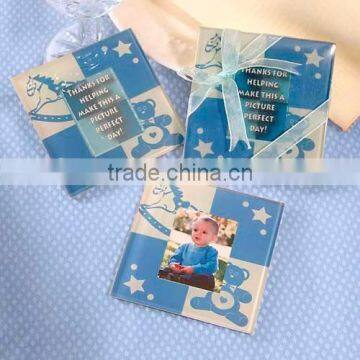 Baby Boy Glass Photo Coaster