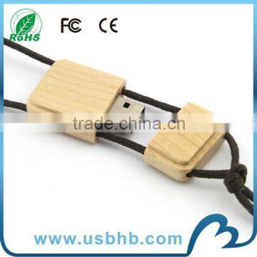 promo wood usb ionizer with sling