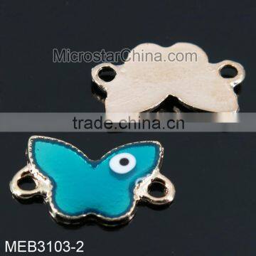 Fashion europe strange design butterfly turkey blue eye jewelry connector