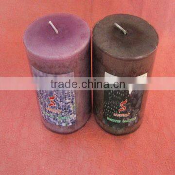 Flameless multi-color pillar candles