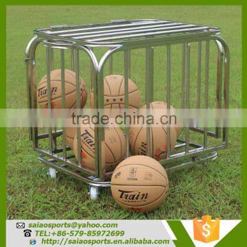 sporting goods Foldable basketball trolley , high quality ball cart For Storage Balls