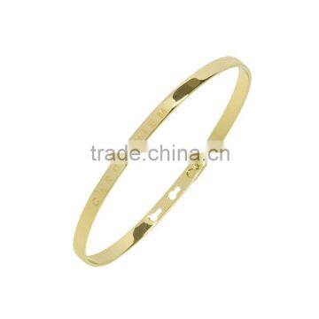 Memories Bangles With Customize Design Word 'CARPE DIEM' With 4mm/7mm Width photo-3