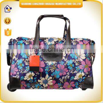 Best seller 2016 duffle bag flower fashion designers bag women travel bag wholesale travel duffle bag