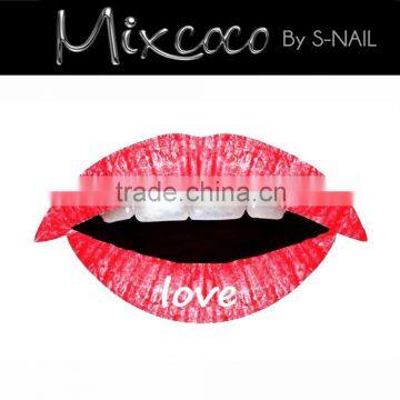 New Fashionable Sexy Lip Country Flag Temporary Tattoo Sticker for Girls photo-4