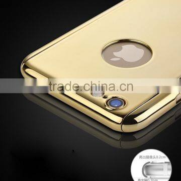 2016 New Product With Tempered Glass Screen 360 Degree Full Body Cover Case Shockproof For IPhone 6 6S Chromed Phone Case