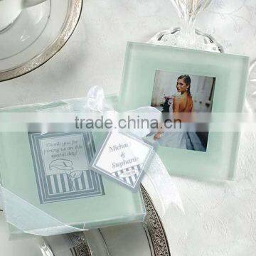 photo insert clean glass coaster from china