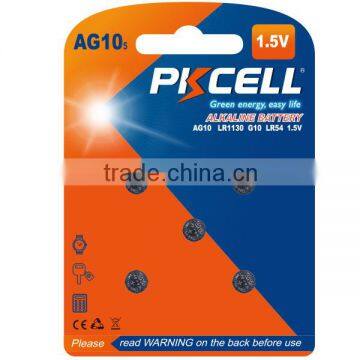 PKCELL AG10 Coin Cell Battery 1.5V AG10 LR54/189/L1130 Alkaline Button Cell photo-3